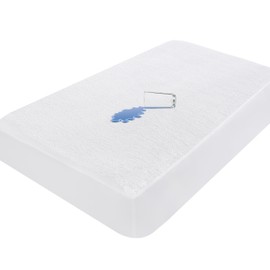 Cotton Terry Waterproof Mattress Protector, Breathable Mattress Pad Cover with 18 Inches Deep Pocket, Full