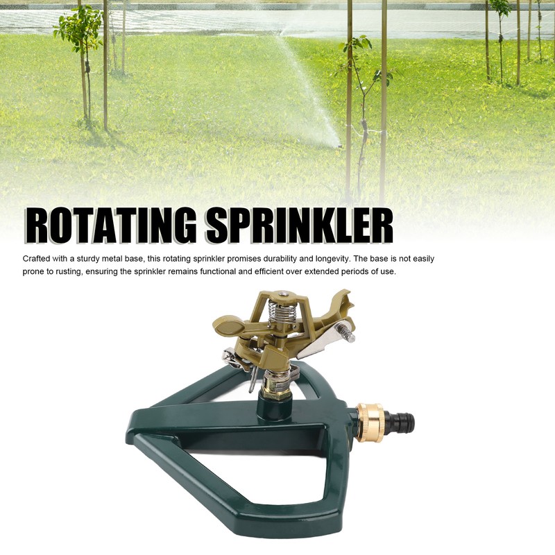 Rotating Sprinkler for Yard Lawn 360 Degree Rotation Adjustable Large