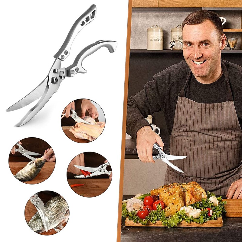 Kitchen Scissors Cooking Scissors Multi-functional Rust Resistant Cooking Scissors Stainless