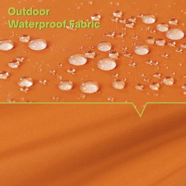 RULAER Adirondack Chair Cushion,Non-Slip Rocking Chair Cushion,44×19×4 Ince Patio with Ties Back,Waterproof Seat Cushion (Orange)