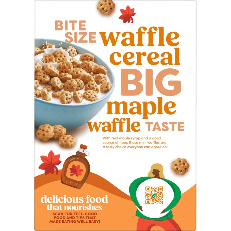 Kashi Breakfast Cereal, Whole Grain, Vegan, Maple Waffle Bites, 12.7oz