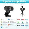 1080P Webcam,Live Streaming Web Camera with Stereo Microphone, Desktop or