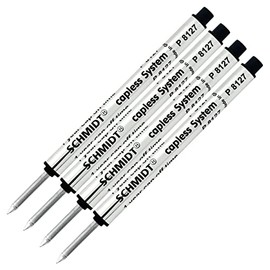 4 Pack - Schmidt P8127 Short Capless Rollerball - Black Ink