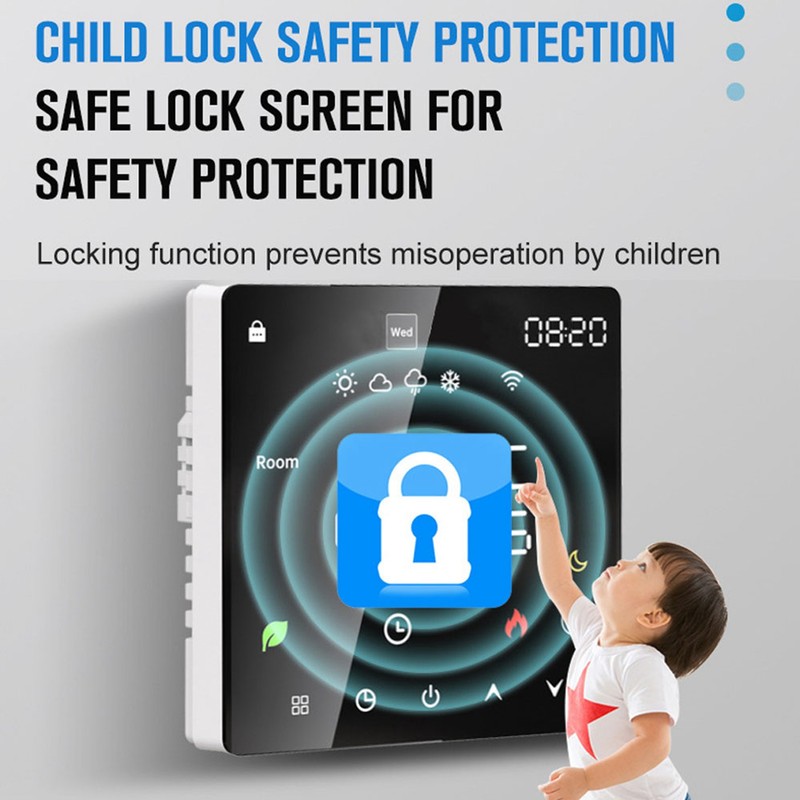 LCD Display Intelligent Temperature Controller Electric Water Heating Device Thermostat