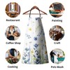 Dacawin Spring Floral Apron for Women with Pockets Flowers Summer