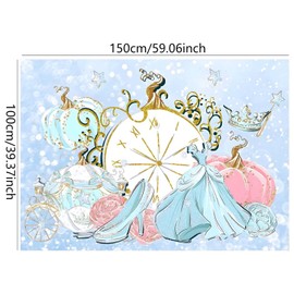 Princess Backdrops, Kids Photo Props, Kids Party Decorations Supplies, Princess Photography Backdrops, Girls Party Decorations (150x100cm)