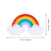 Garneck 4pcs Rainbow Iron on Patches Sew On Patches Decorative