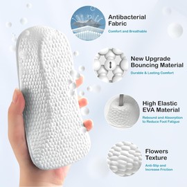 Orthopedic High Pads (2 Pair), Height Increase Insoles for Men & Women, Arch Support Shoe Lifts for Leg Length Discrepancy, Shock Absorption Heel Lift Insole (Black, Men's black 3.5cm)