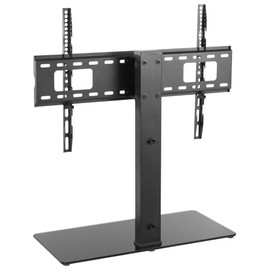 Swivel Tabletop Pedestal Type Monitor or TV Stand with Glass Base for 37” to 70” Screen