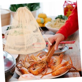 Levemolo 4pcs Reusable Seafood Boil Bags Durable Cotton Thread Cooking Bags for Crab Shrimp Shellfish for Easy Seafood Preparation