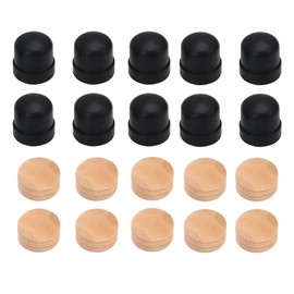 Yibuy 10Pcs Trombone Repair Cork Pad & 10x Bumper Musical Instrument Part Kit Wood Color