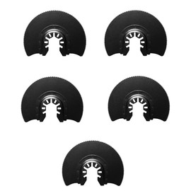 5Pcs High Carbon Steel Semicircular Saw Blade, 88 mm/3.46 Inch Semi-Circular Oscillating Saw Blades Segmented Oscillating Multi Tools for Wood Cutting Drilling Board Grinding PVC Cutting