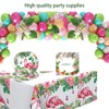 VGRDTW Hawaiian Party Decoration Set -10 Flamingo Plates, 20 Tissues,
