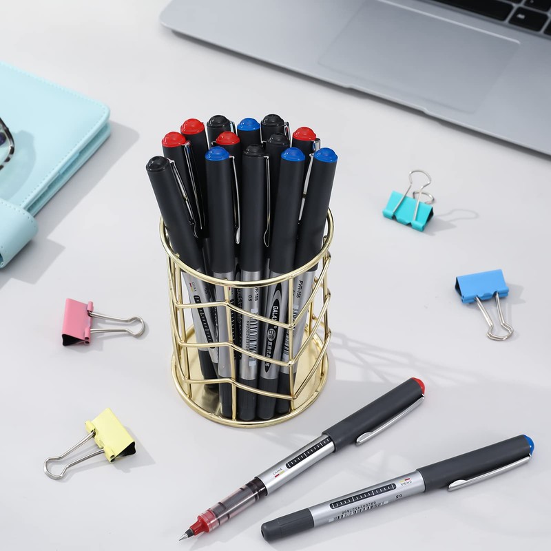 15 Pack Rollerball Pens, 0.5mm Liquid Ink Pens Gel Ink