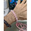 RAYON MADAGASCAR Rose Quartz Bead Bracelet for Men Women Stretch