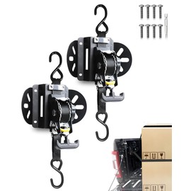 Retractable Truck Bed Ratchet Straps for Ford F150, Auto Retract Securing Strap Tie Down System, Compatible with Ford F-150 F250 F350 F450 2015-2025 (2)