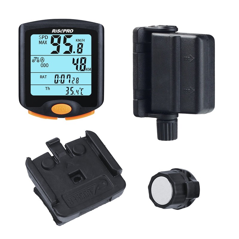 Wireless Bike Computer, RISEPRO® Waterproof Bike Cycle Computer 4 Line