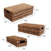 happimess BSK2000A-3SET Sandrine Classic Farmhouse Handwoven Hyacinth Wicker Storage Baskets