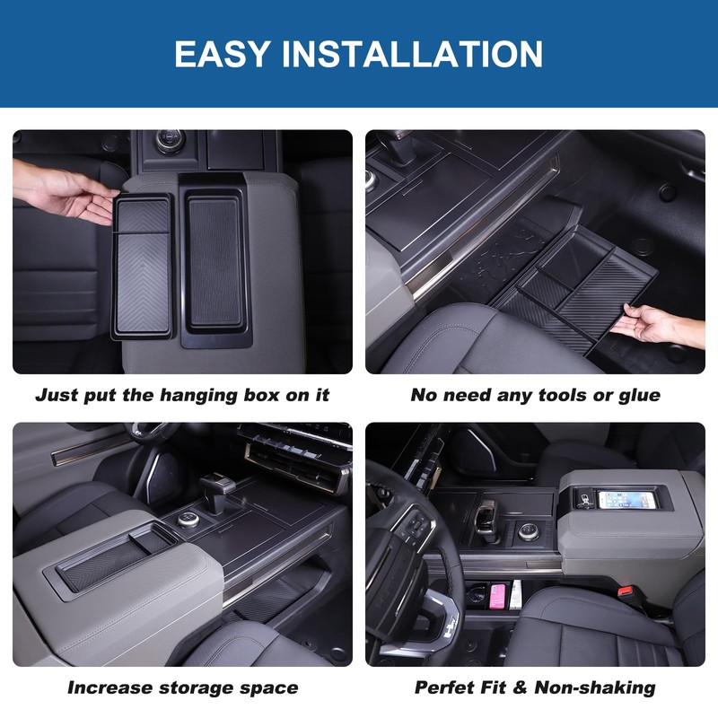 YinanIutos Center Console Lower Storage Tray Consle Armrest Organizer Tray