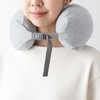 MUJI OHG70A3S Fitted Neck Cushion, Gray, Approx. 6.3 x 25.2