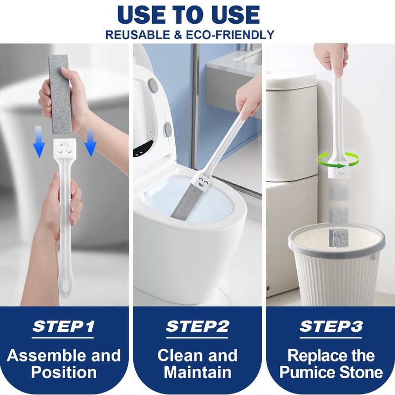 Navona 10 Pack Pumice Stone Toilet Bowl Cleaner with 2