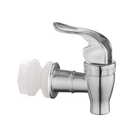 Hgzaccompany Push Style Faucet for Beverage Dispenser Carafe, Beverage Dispenser Replacement Spigot,Lever Pour Spout for Beverage Dispenser (Silver)
