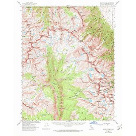 YellowMaps Mount Whitney CA topo map, 1:62500 Scale, 15 X 15 Minute, Historical, 1967, Updated 1972, 20.9 x 16.6 in - Paper