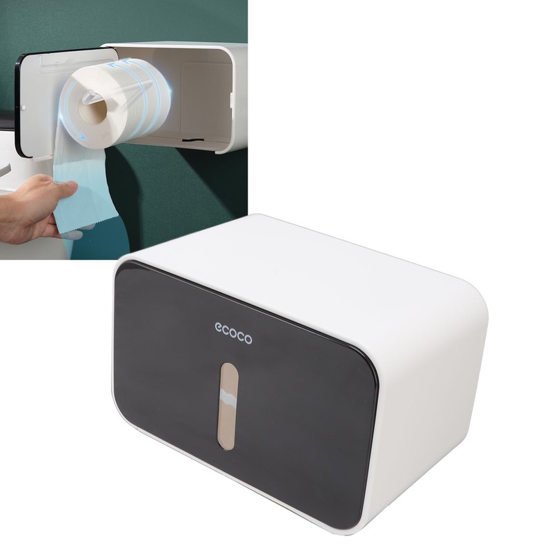 Toilet Paper Roll Box Cover Waterproof Punch Free Prevent Corrosion