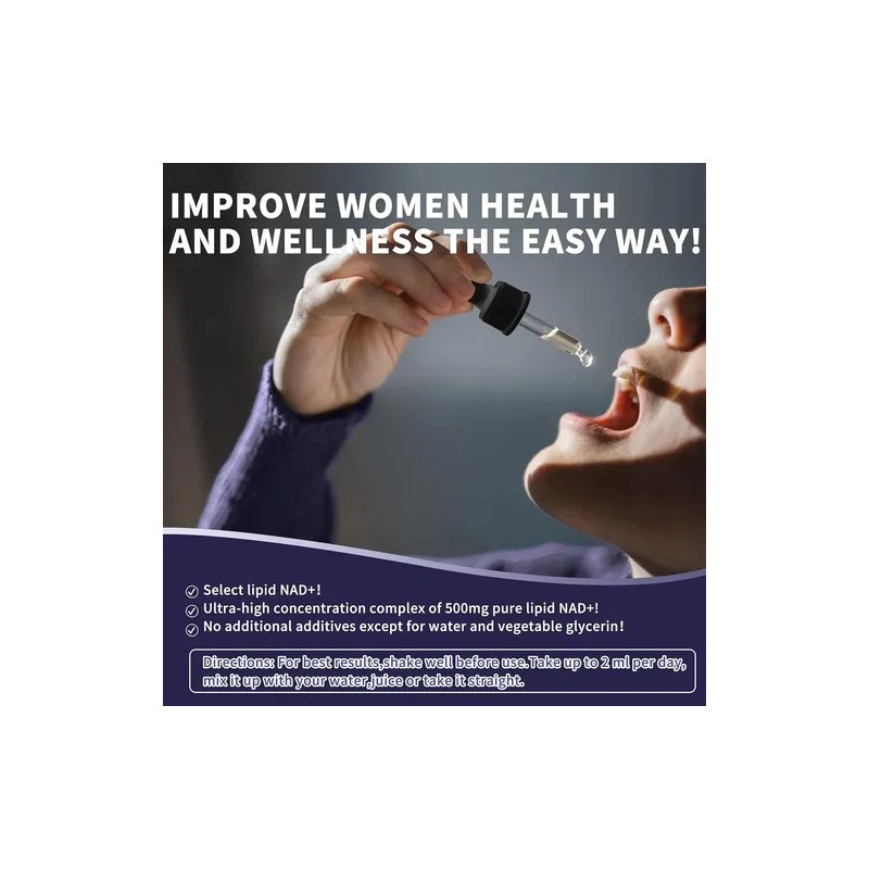 Suplemento Líquido Nad 500mg Para Mujer 60ml Hecho En Usa