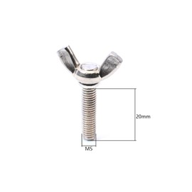 10pcs Wing Bolt Wing Screw M6 (6mm x 25mm) Stainless Steel Butterfly Bolt Screw Thumb Hand Screws (5mm x 20mm)