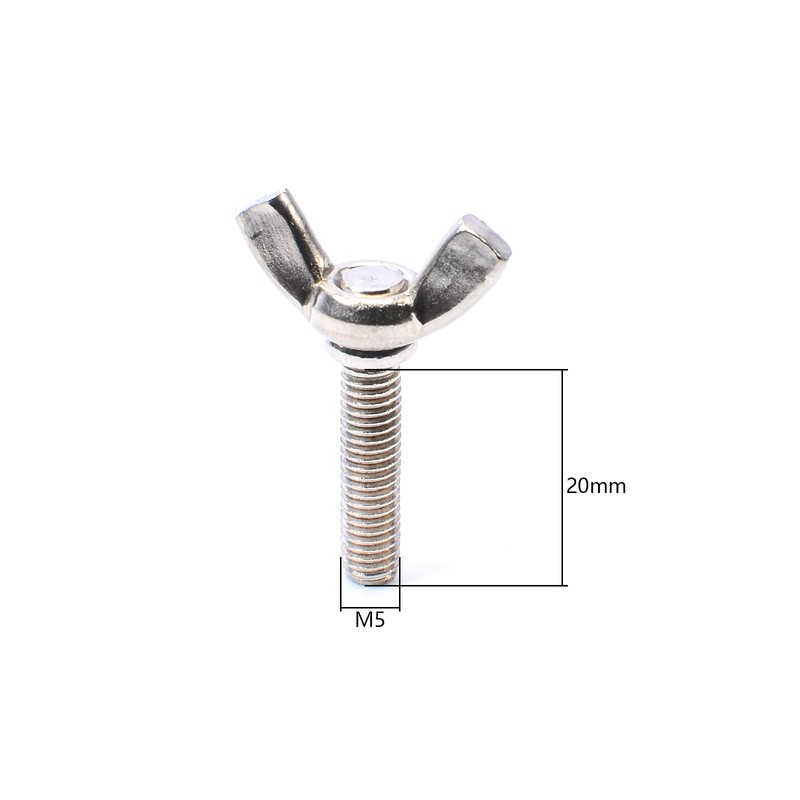 10pcs Wing Bolt Wing Screw M6 (6mm x 25mm) Stainless