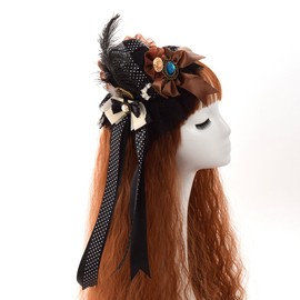 BLESSUME Victorian Punk Mini Bowler Hat Hair Clip Party Hat Dancing Cocktail Head Clip