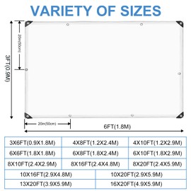 Clear Tarp 8X10 FT with Grommets and Tying Rope,Clear Tarps 14 Mil Thick Heavy Duty PVC Vinyl Waterproof,Protects Against Water,Tear,Cold Weather Resistant for Patio,Camping,Greenhouse Outdoor,Porch