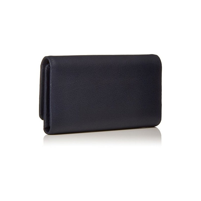 Takeokikuchi Men's Trifold Key Case, 4 Row Morbido Series, navy