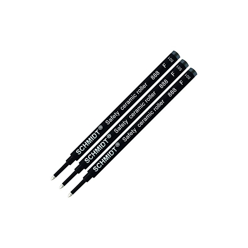 Schmidt 888 Rollerball Refills - 3 Pack - Black