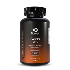 Suplementos Domos- Calcio + Vitamina D3 + Colágeno Tipo ll - 120 Cápsulas 500 Mg C/u