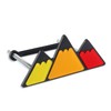 Tri-Color Car Emblem for Mesh Gille,Waterproof Car Emblems and Badges