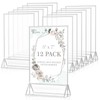EHWINE 12 Pack Acrylic Sign Holder 5 x 7, Double