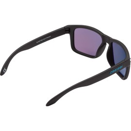 Cressi Blaze Sport Sunglasses with Polarised Hydrophobic Lenses with Hard Case, Matt Black/Mirrored Lens Blue, One Size