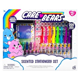 Care Bears Scented Stationery Set | Fun Fruity Writing Supplies for Kids | Personal Journal, Sticky Tab Pad, Gel Pens, Mini Gel Pens & Stickers