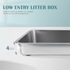 IKITCHEN Stainless Steel Cat Litter Box, Large Metal Litter Box