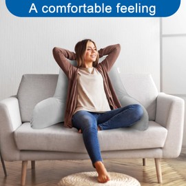 Cooling Reading Pillow Cover with Large Back Opening, Soft Replacement Slipcover, Removable & Machine Washable