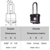 Master Lock (6) Keyed Alike Padlocks w/Thermoplastic Coating and 2"(51mm)
