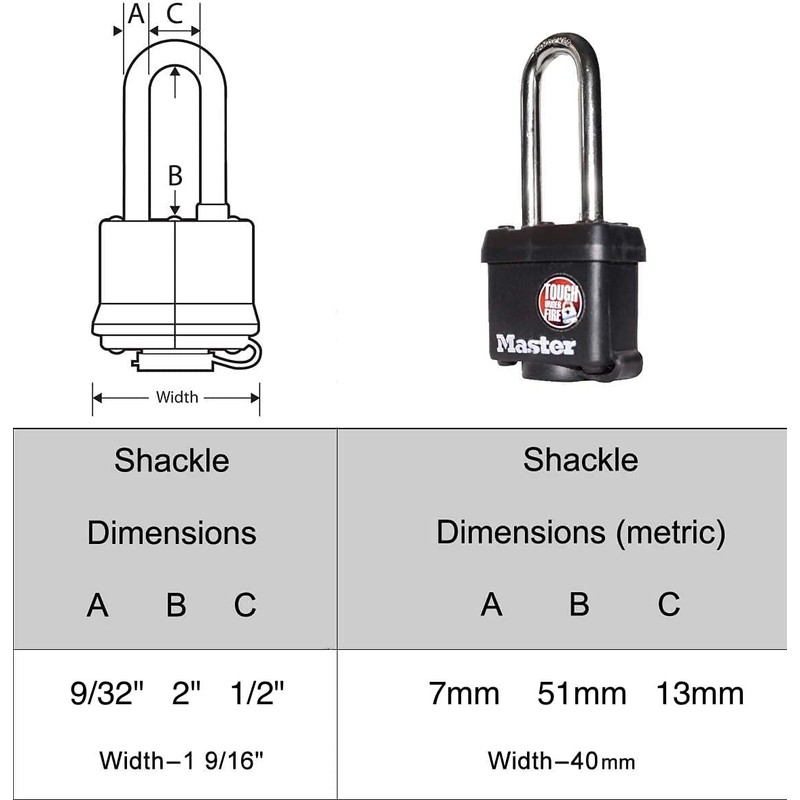 Master Lock (6) Keyed Alike Padlocks w/Thermoplastic Coating and 2"(51mm)