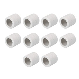 uxcell 10mm Dia Ceramic Insulation Tube Single Bore Alumina Porcelain High Temperature Insulator Pipe for Heating Element 10 Pcs