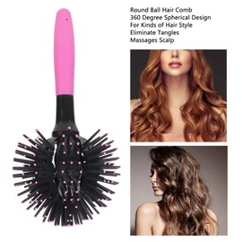 3D Bomb Curl Hair Brush, Peine de Pelo de Bola Redonda de 360 ​​​​grados Resistencia a Altas Temperaturas Peine de Pelo Rizado 3D Salón de Peluquería Herramienta de Peine de