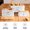 Tenforie Metal Potato Onion and Garlic Storage Tin Set of