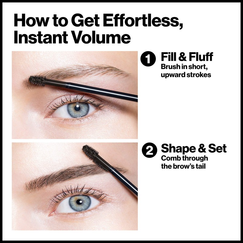 Revlon ColorStay Brow Fiber Filler, Longwearing & Volumizing Waterproof Eyebrow