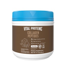 Vital Proteins Grass Fed Collagen Powder Supplement (Type I, III) for Skin Hair Nail Joint - Hydrolyzed Collagen, Grass Fed, Dairy and Gluten Free - Chocolate Flavor, 17.1 oz Canister