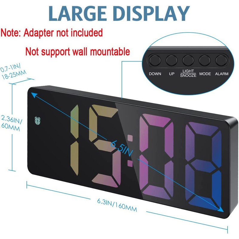 (Upgraded Version) Ankilo Digital LED Alarm Clock, Electronic Desktop Clock